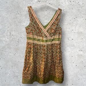 Signature by Robbie Bee Green Cocktail Party Dress Sz 14 W Embellished